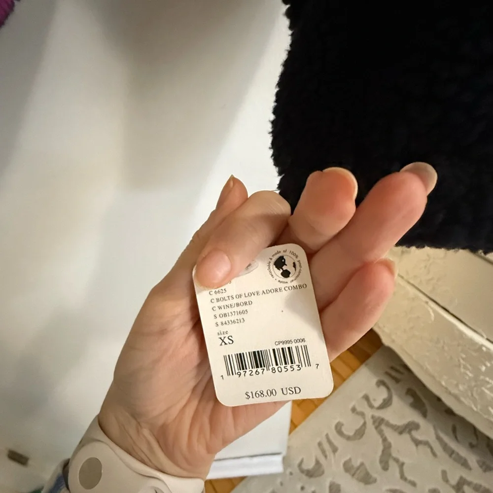 Free People Rocky Ridge Jacket Women’s Fleece Bolts of Love Cozy FP Movement - Picture 4 of 4